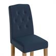 DHP Jane Parsons Upholstered Dining Chair with Diamond Tufting in Navy Linen