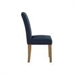 DHP Jane Parsons Upholstered Dining Chair with Diamond Tufting in Navy Linen