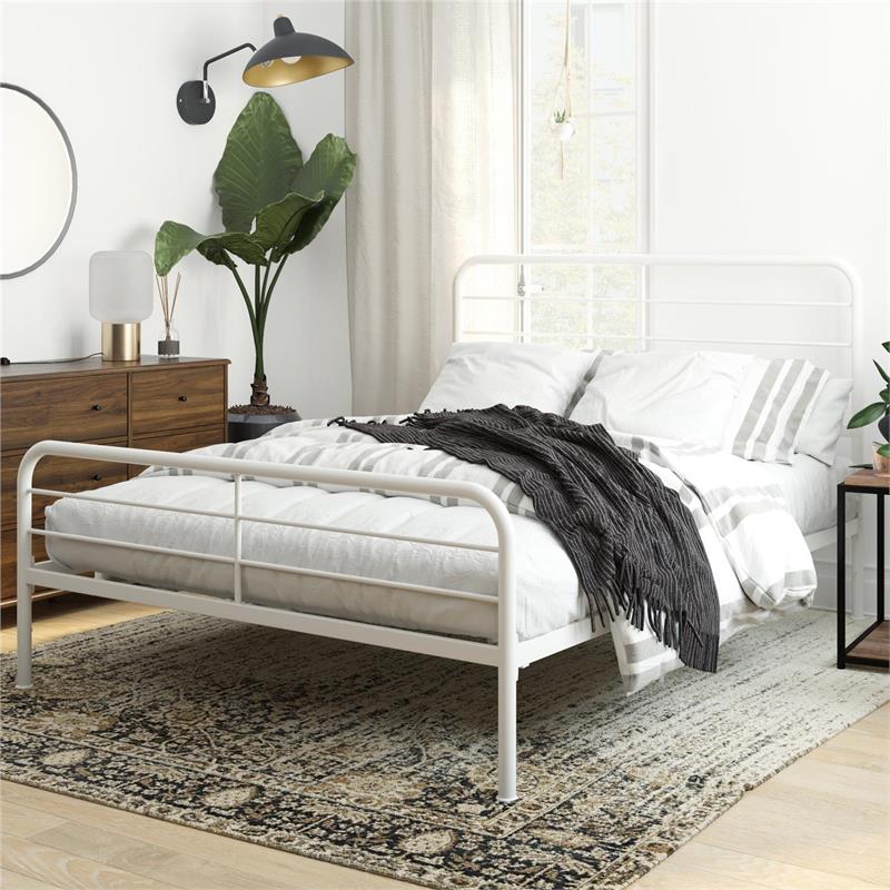 DHP Zion Metal Bed in Queen in White