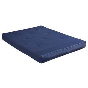 dhp caden 8 inch thermobonded high density futon mattress full size in blue