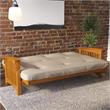 Kali 6 Inch Thermobonded High Density Futon Mattress Full in Tan Microfiber