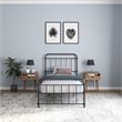 DHP Winston Metal Platform Bed with Rustic Design and Curved Edge Twin in Black