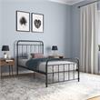 DHP Winston Metal Platform Bed with Rustic Design and Curved Edge Twin in Black