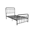 DHP Winston Metal Platform Bed with Rustic Design and Curved Edge Twin in Black
