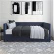 DHP Theo Daybed with Storage Drawers in Blue Linen