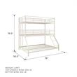 Max & Finn Altona Metal Triple Bunk Bed for Kids Twin/Twin/Full in White