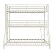 Max & Finn Altona Metal Triple Bunk Bed for Kids Twin/Twin/Full in White