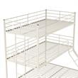 Max & Finn Altona Metal Triple Bunk Bed for Kids Twin/Twin/Full in White