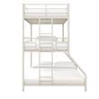 Max & Finn Altona Metal Triple Bunk Bed for Kids Twin/Twin/Full in White