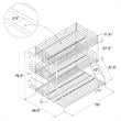 Max & Finn Altona Metal Triple Bunk Bed for Kids Twin/Twin/Full in White
