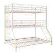 Max & Finn Altona Metal Triple Bunk Bed for Kids Twin/Twin/Full in White