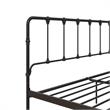 LikeHome Lida Farmhouse Metal Bed Under Bed Storage King Bed Frame in Black