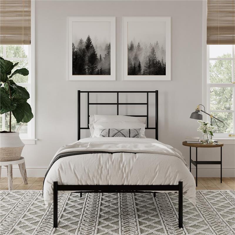 DHP Circus Metal Bed Black in Twin