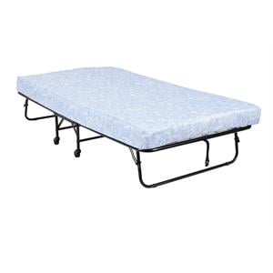 DHP Folding Guest Bed with 5 Inch Mattress Twin Size in Black