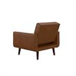 DHP Nia Modern Chair Upholstered Accent Chair in Camel Faux Leather