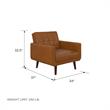 DHP Nia Modern Chair Upholstered Accent Chair in Camel Faux Leather
