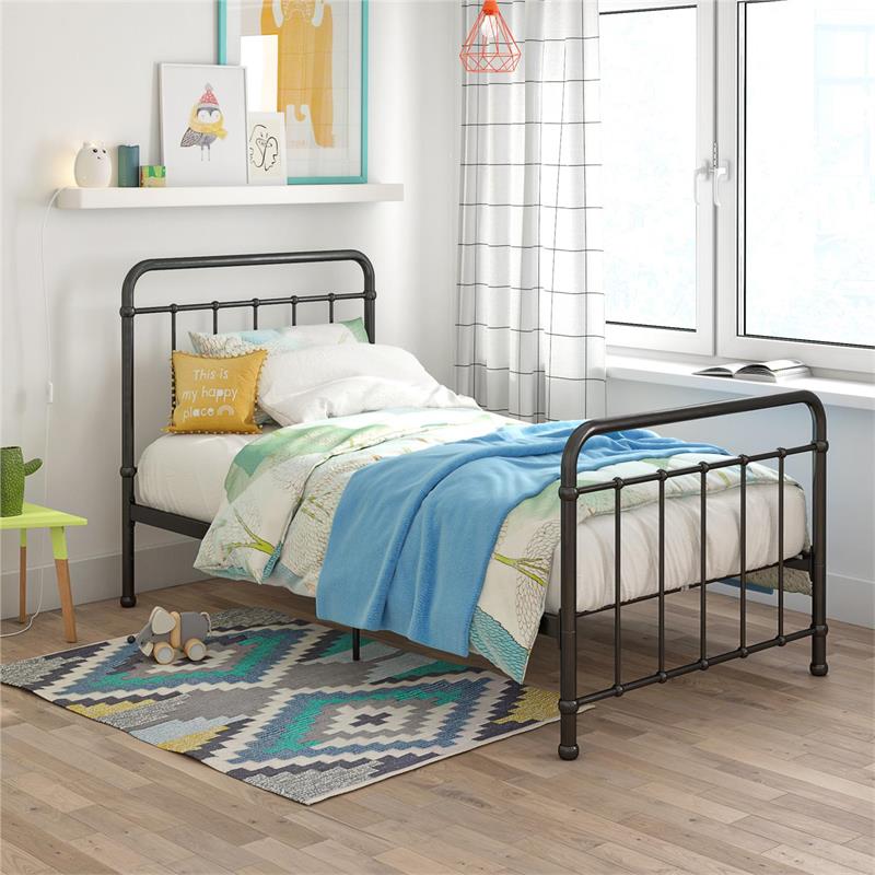 Max & Finn Karcey Twin Metal Bed in Black