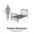 Max & Finn Karcey Twin Metal Bed in Black
