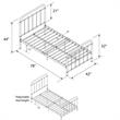 Max & Finn Karcey Twin Metal Bed in Black