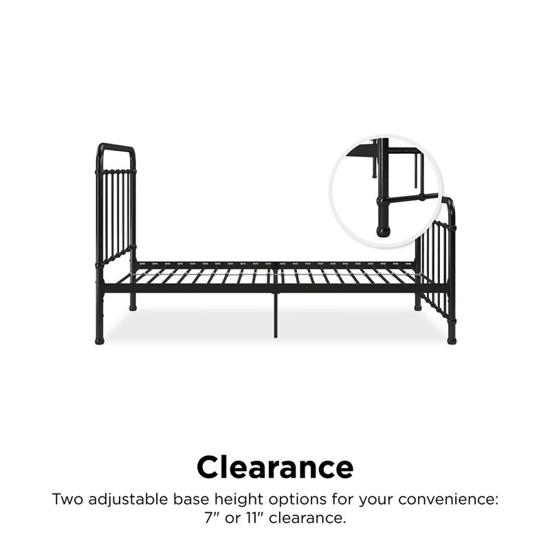 Max & Finn Karcey Twin Metal Bed in Black
