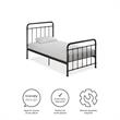 Max & Finn Karcey Twin Metal Bed in Black