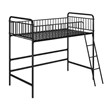 Max & Finn Karcey Twin Metal Loft Bed in Black
