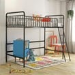 Max & Finn Karcey Twin Metal Loft Bed in Black
