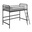 Max & Finn Karcey Twin Metal Loft Bed in Black