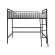 Max & Finn Karcey Twin Metal Loft Bed in Black