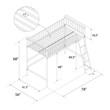Max & Finn Karcey Twin Metal Loft Bed in Black