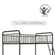 Max & Finn Karcey Twin Metal Loft Bed in Black