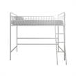 Max & Finn Karcey Twin Metal Loft Bed in White