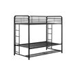 DHP Bonnie Twin/Twin Bunk Bed with Storage Bins in Black