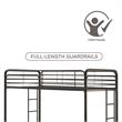 DHP Bonnie Twin/Twin Bunk Bed with Storage Bins in Black