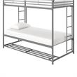 DHP Bonnie Twin/Twin Bunk Bed with Storage Bins in Black