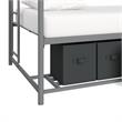 DHP Bonnie Twin/Twin Bunk Bed with Storage Bins in Black
