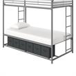 DHP Bonnie Twin/Twin Bunk Bed with Storage Bins in Black