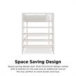 DHP Metal Storage Loft Bed with Bookcase Twin in White