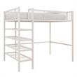DHP Metal Storage Loft Bed with Bookcase Twin in White