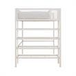 DHP Metal Storage Loft Bed with Bookcase Twin in White