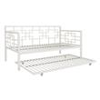 DHP Gail Twin Daybed with Trundle in White Metal