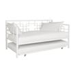 DHP Gail Twin Daybed with Trundle in White Metal