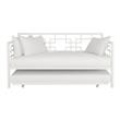 DHP Gail Twin Daybed with Trundle in White Metal