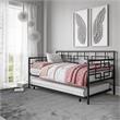 DHP Gail Twin Daybed with Trundle in Black Metal