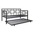 DHP Gail Twin Daybed with Trundle in Black Metal