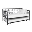 DHP Gail Twin Daybed with Trundle in Black Metal