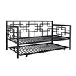 DHP Gail Twin Daybed with Trundle in Black Metal