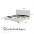 DHP Dean Upholstered Bed King in White Faux Leather