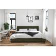 Novogratz Brittany Upholstered Bed King in Green Linen
