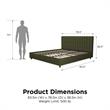 Novogratz Brittany Upholstered Bed King in Green Linen